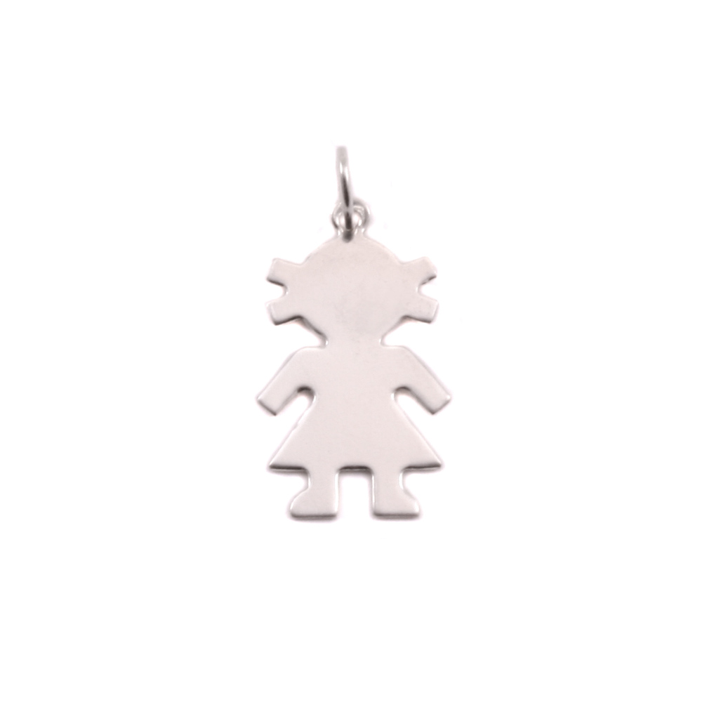 Charms & Solderable Accents Sterling Silver Girl Silhouette Charm